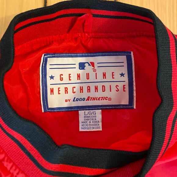 Vintage 1990s Cincinnati Reds Baseball Logo Athletic Windbreaker Jacket Large - Picture 3 of 4
